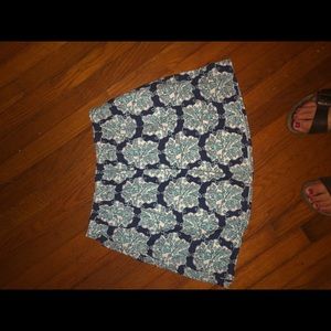 Navy seashell Etsy handmade skirt